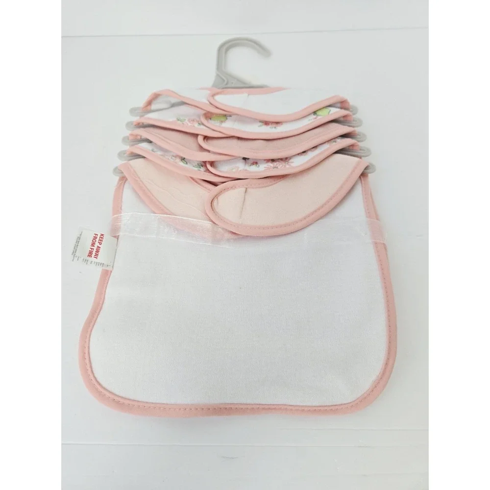 Kyle & Deena Baby  Bibs 5 Pack Be Grateful apple peach‎ NWT